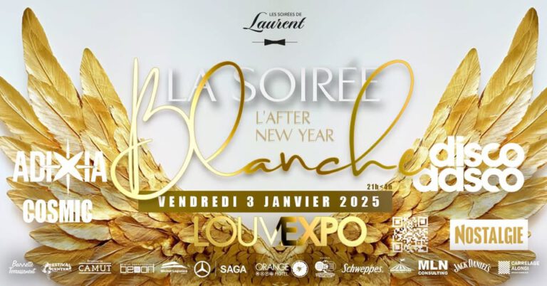 LA PLUS GROSSE SOIRÉE BLANCHE DE WALLONIE▫️AFTER NEW YEAR 2025▫️ LA LOUVEXPO ▫️VEN 3/01▫️21h>4h00