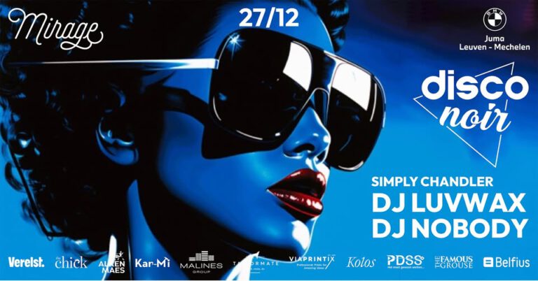 Disco Noir | DJ Luvwax (+live sax) | DJ Nobody | Simply Chandler