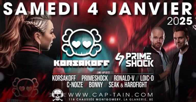 Korsakoff / Primeshock – Samedi 4 Janvier 2025 au Cap’tain