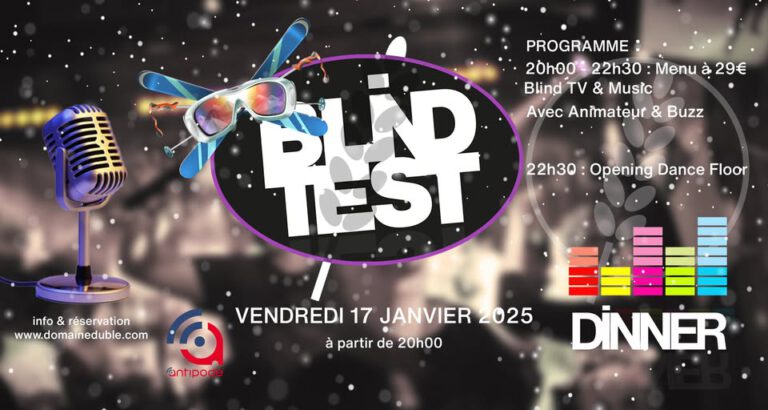 🎤 Blind Test Dinner 🎤 – Special 𝐀𝐟𝐭𝐞𝐫 𝐒𝐤𝐢