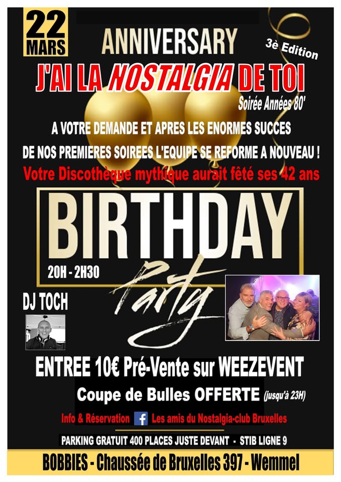 Event: J’ai La Nostalgia De Toi " BIRTDAY PARTY "